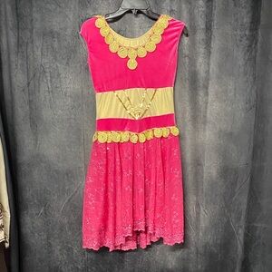 Revolution Pink and Gold Dance Costume